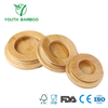 Round Bamboo Cup Lid Set