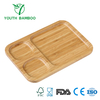 Bamboo Serving Tray With 3 Compartments