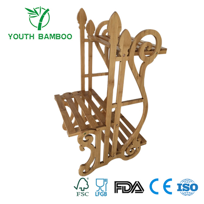  Bamboo Plant Display Shelf Rack