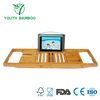 Bamboo Bathtub Caddy Tray With Reading Rack